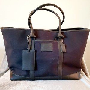 Coach Canvas Leather Trim Weekender Duffel